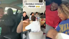 tiktok“假装惊吓整蛊伴侣”趋势，结果老外一个个被吓得嗷嗷叫