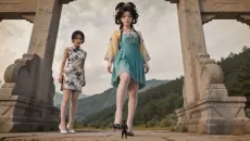 女侠苏清鸢(下集) 小人 女巨人 缩小 变小 gts giantess 搞笑 恶搞 短片 短剧 动画 国漫 奇幻 科幻 特效 ai