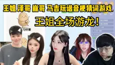 王姐 泽哥 崩哥 马吉玩谐音梗猜词游戏，王姐全场游龙！